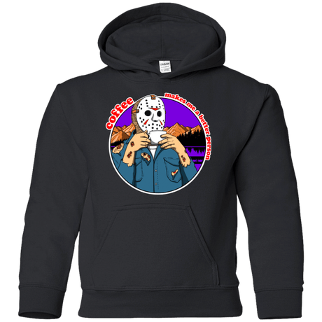 Sweatshirts Black / YS Coffee Makes Me Better Youth Hoodie