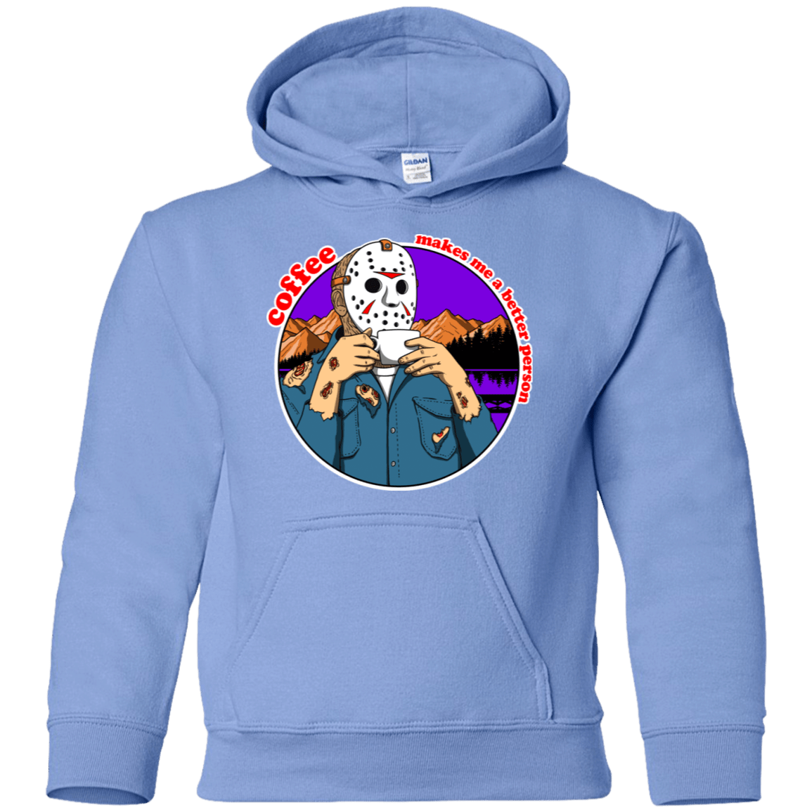 Sweatshirts Carolina Blue / YS Coffee Makes Me Better Youth Hoodie