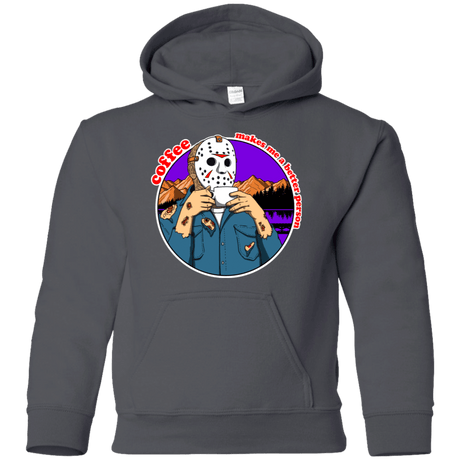 Sweatshirts Charcoal / YS Coffee Makes Me Better Youth Hoodie