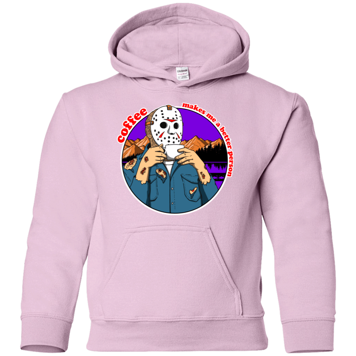 Sweatshirts Light Pink / YS Coffee Makes Me Better Youth Hoodie