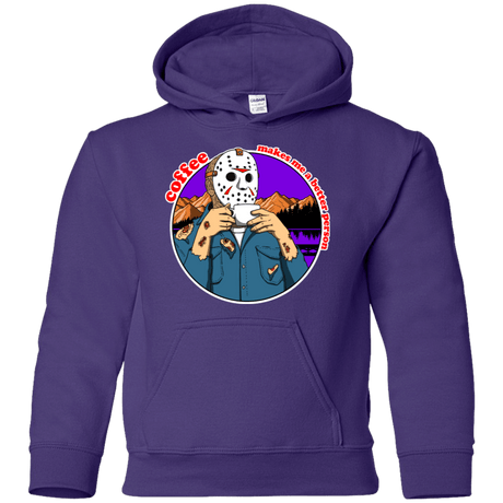 Sweatshirts Purple / YS Coffee Makes Me Better Youth Hoodie