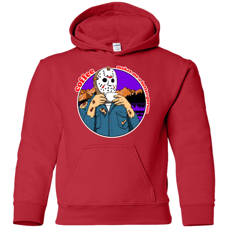 Sweatshirts Red / YS Coffee Makes Me Better Youth Hoodie