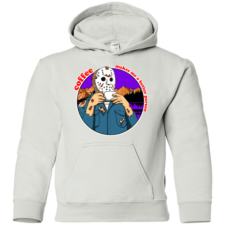 Sweatshirts White / YS Coffee Makes Me Better Youth Hoodie