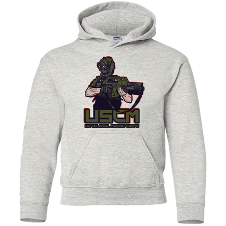 Sweatshirts Ash / YS Colonial Facehugger Youth Hoodie