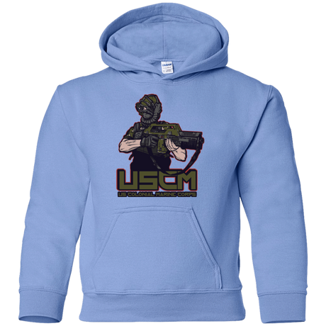 Sweatshirts Carolina Blue / YS Colonial Facehugger Youth Hoodie