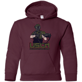 Sweatshirts Maroon / YS Colonial Facehugger Youth Hoodie