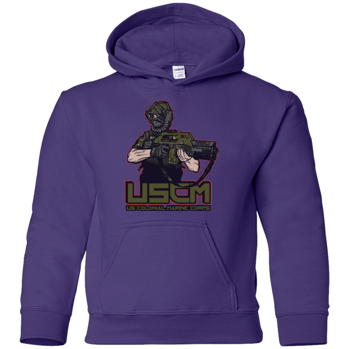 Sweatshirts Purple / YS Colonial Facehugger Youth Hoodie