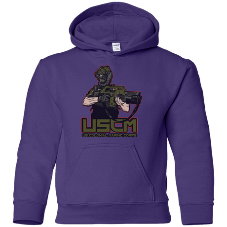 Sweatshirts Purple / YS Colonial Facehugger Youth Hoodie