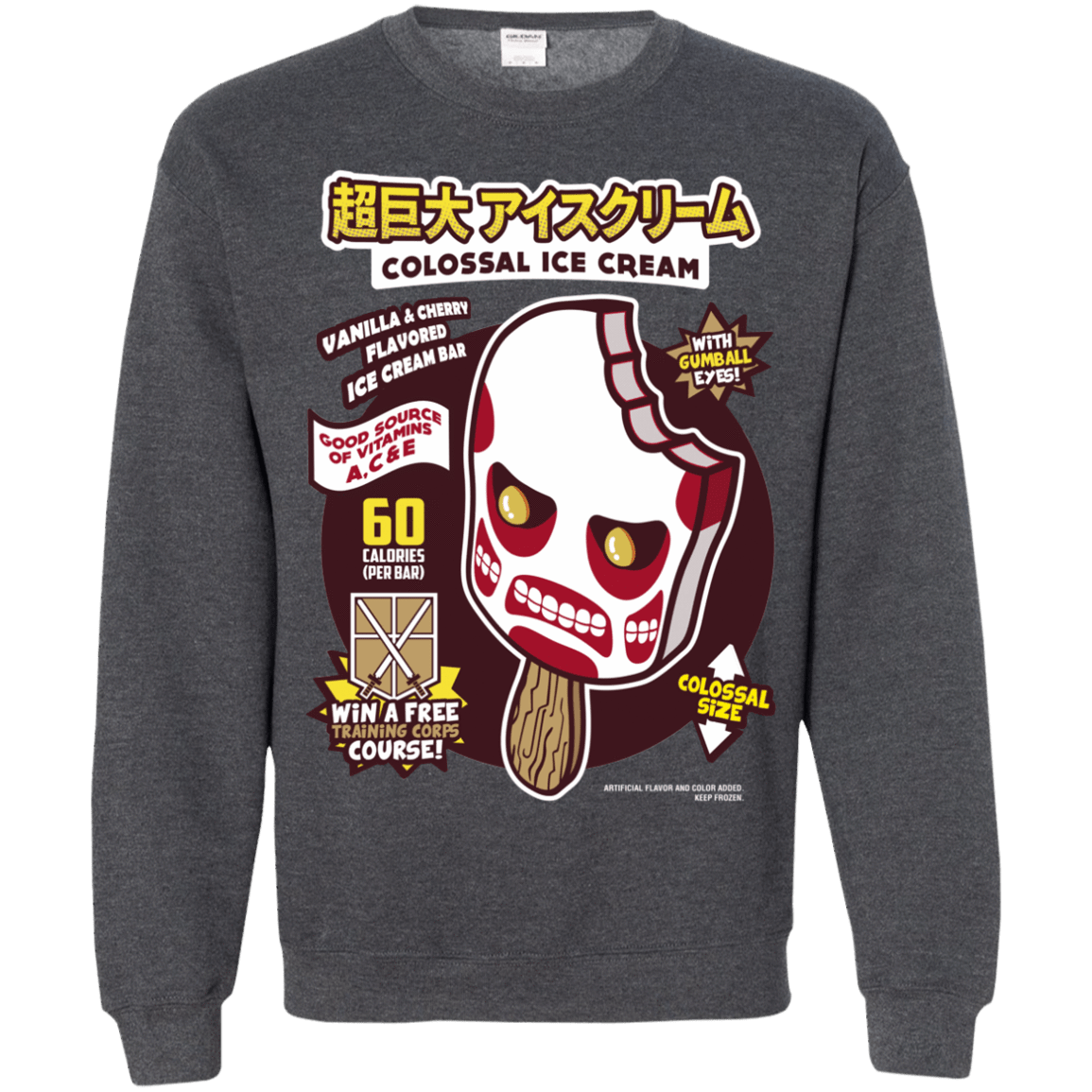 Sweatshirts Dark Heather / S Colossal Ice Cream Crewneck Sweatshirt