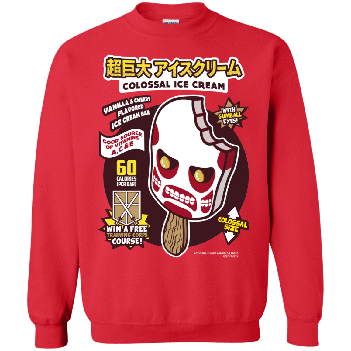 Sweatshirts Red / S Colossal Ice Cream Crewneck Sweatshirt