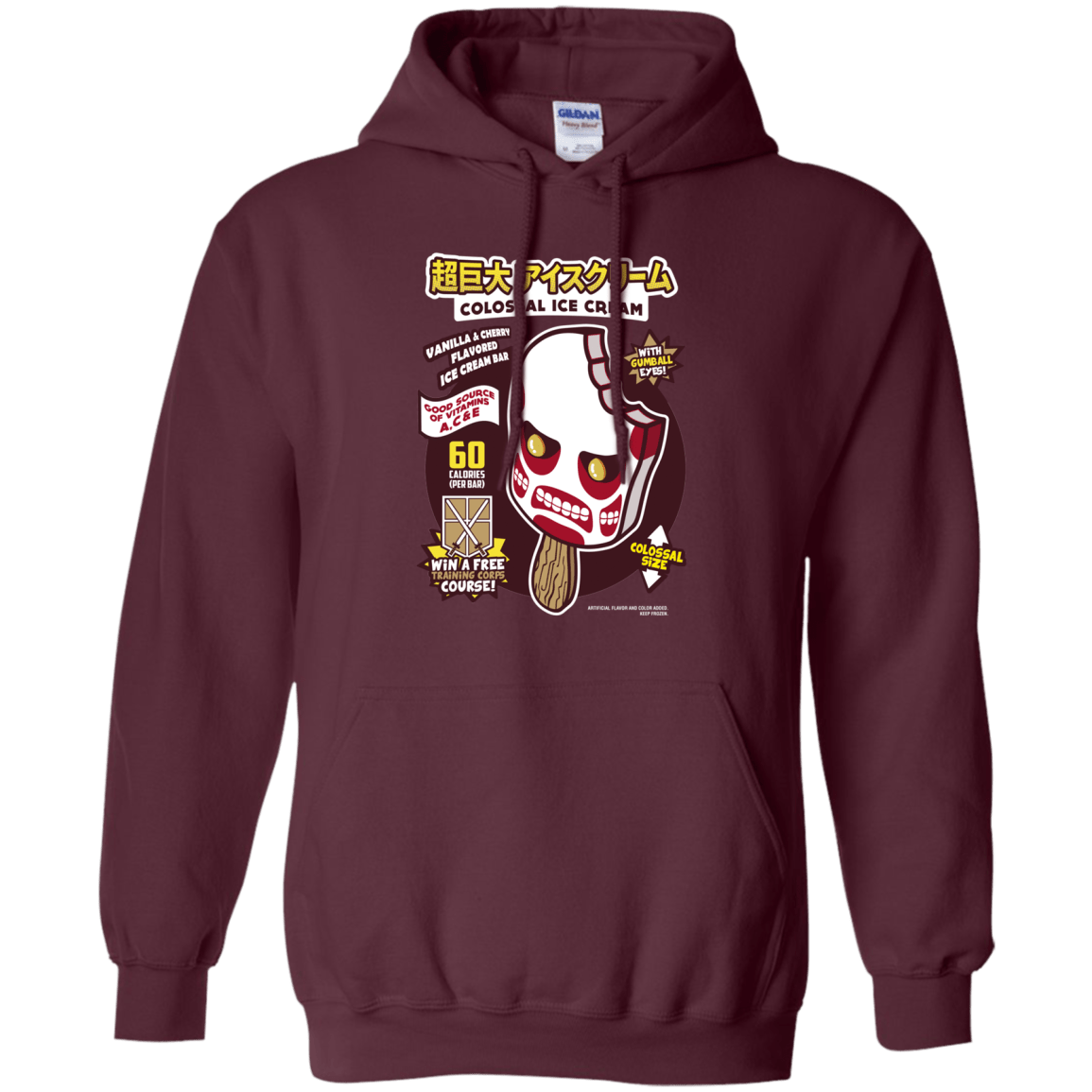 Sweatshirts Maroon / S Colossal Ice Cream Pullover Hoodie