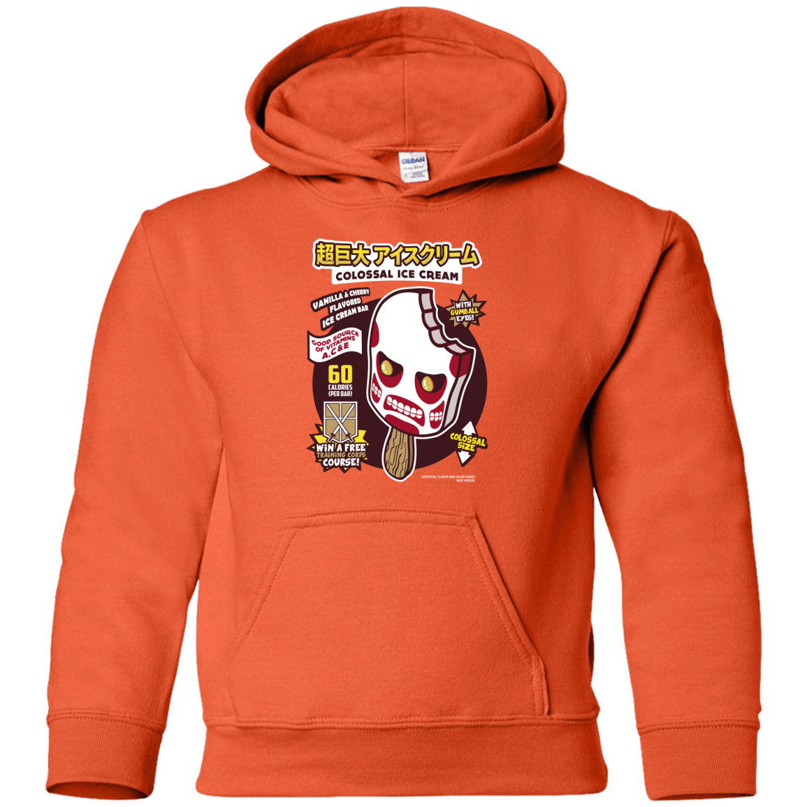 Sweatshirts Orange / YS Colossal Ice Cream Youth Hoodie