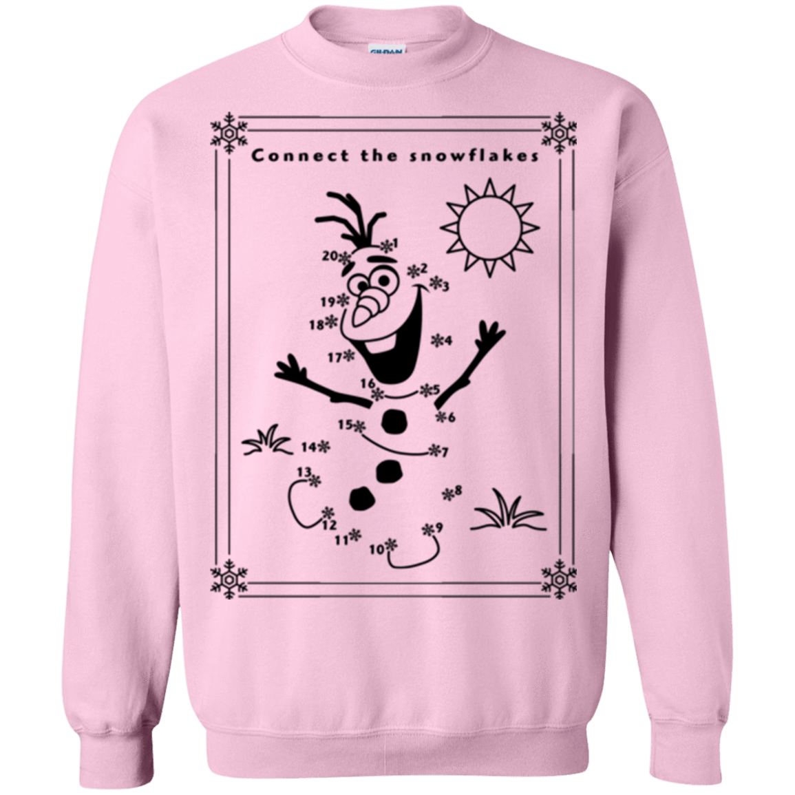 Sweatshirts Light Pink / Small Connect the snowflakes Crewneck Sweatshirt
