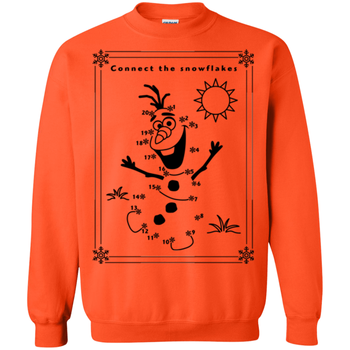 Sweatshirts Orange / Small Connect the snowflakes Crewneck Sweatshirt