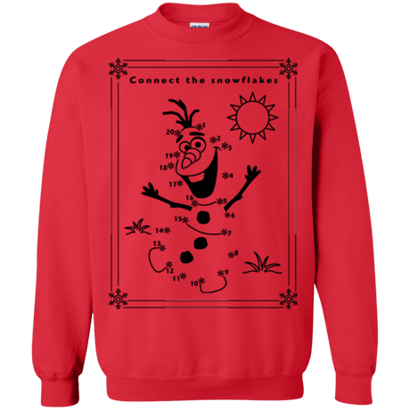 Sweatshirts Red / Small Connect the snowflakes Crewneck Sweatshirt