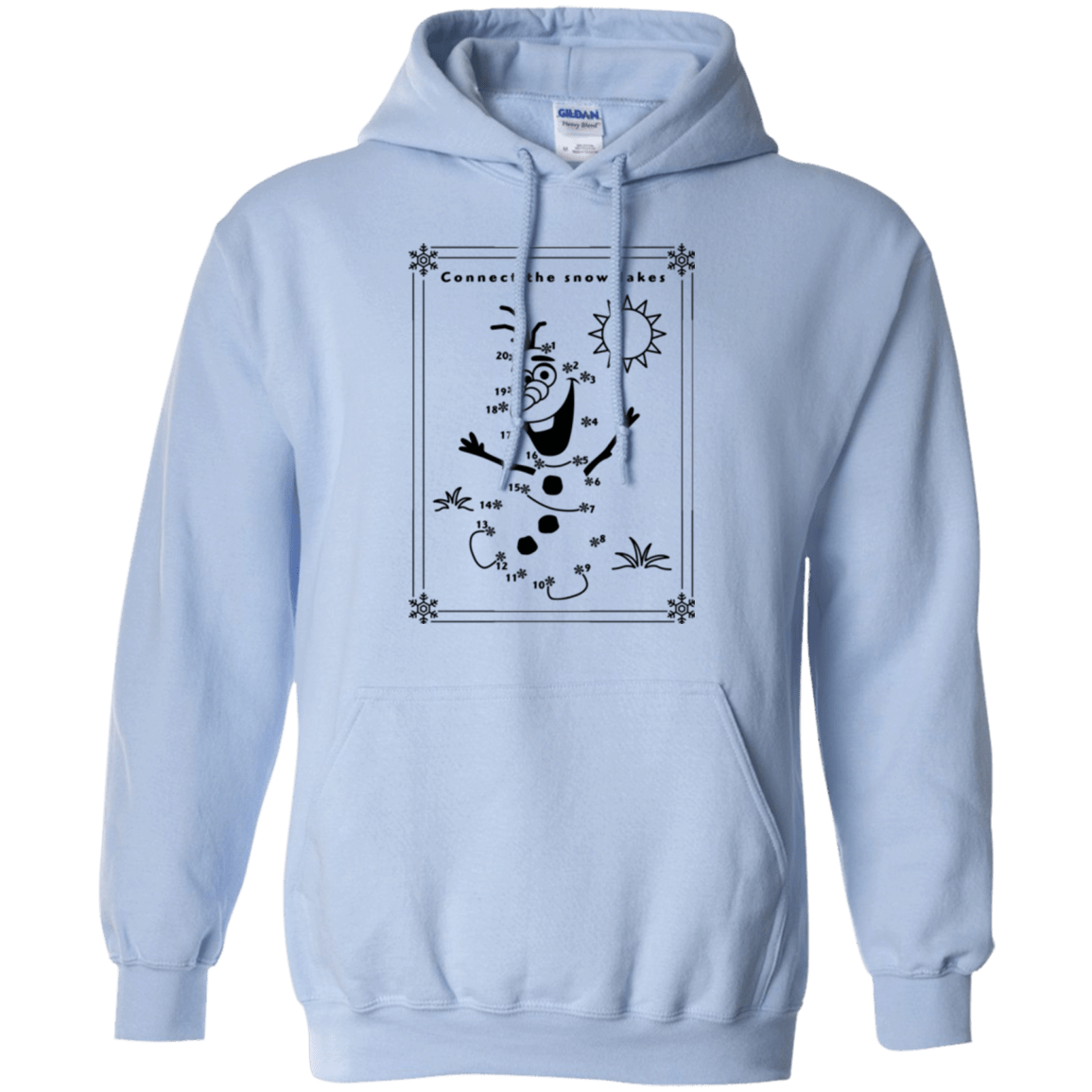 Sweatshirts Light Blue / Small Connect the snowflakes Pullover Hoodie