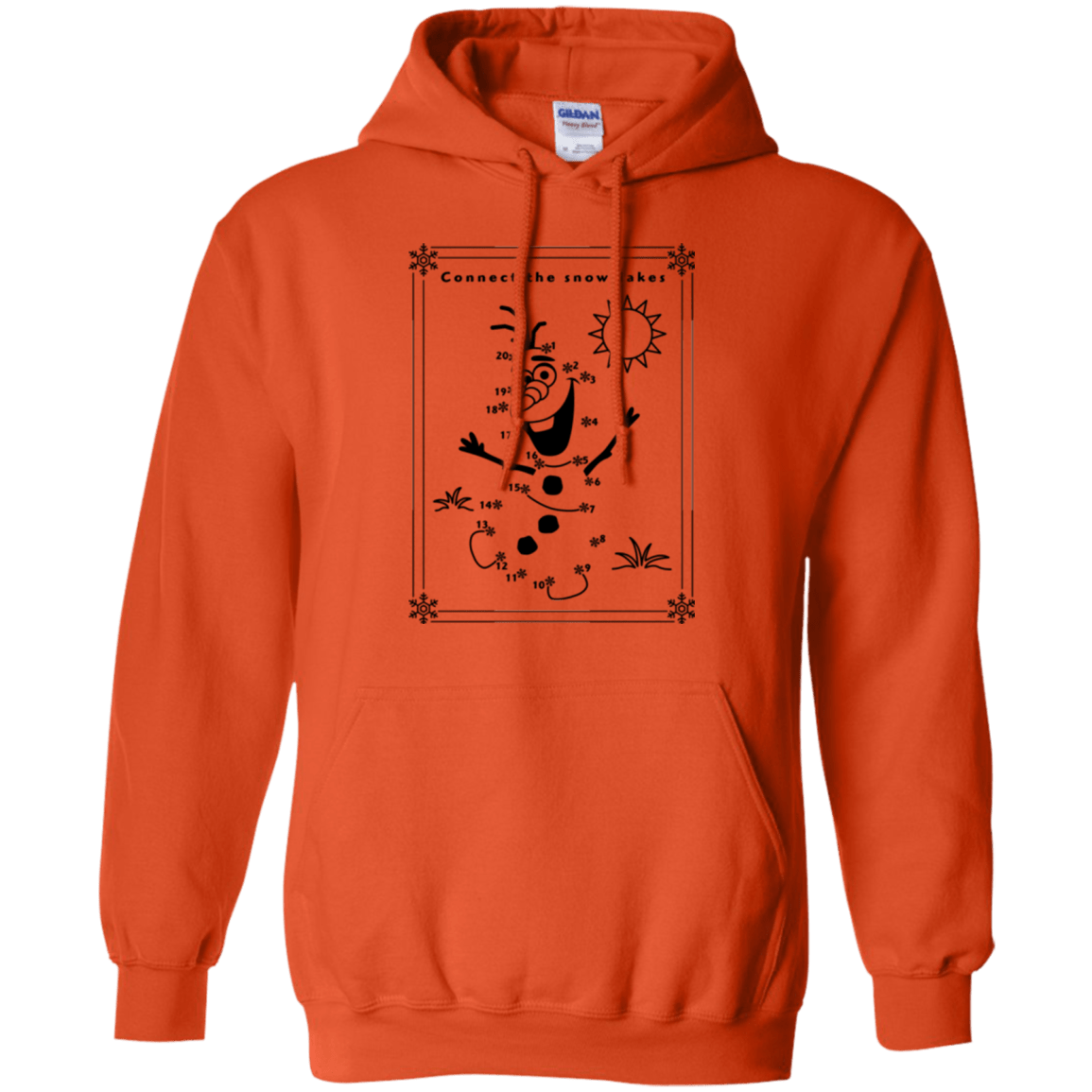 Sweatshirts Orange / Small Connect the snowflakes Pullover Hoodie