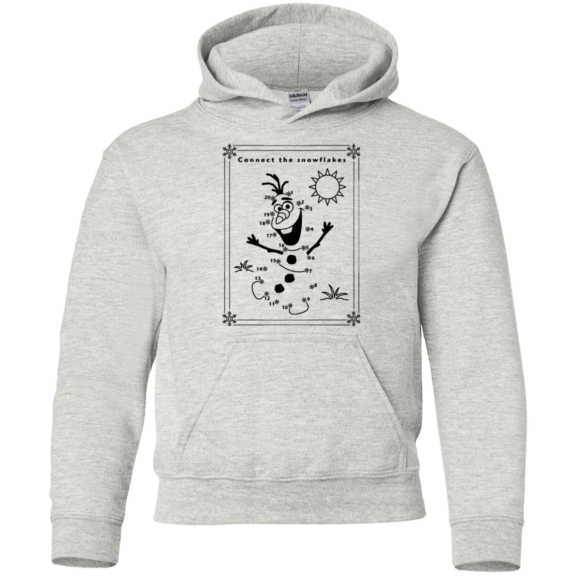 Sweatshirts Ash / YS Connect the snowflakes Youth Hoodie
