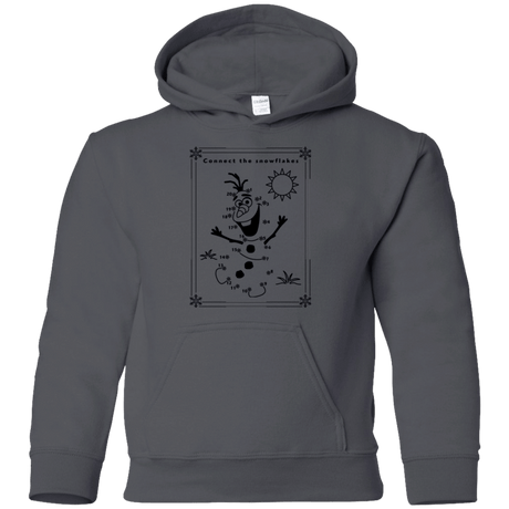 Sweatshirts Charcoal / YS Connect the snowflakes Youth Hoodie