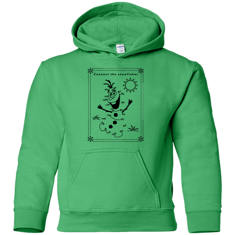 Sweatshirts Irish Green / YS Connect the snowflakes Youth Hoodie