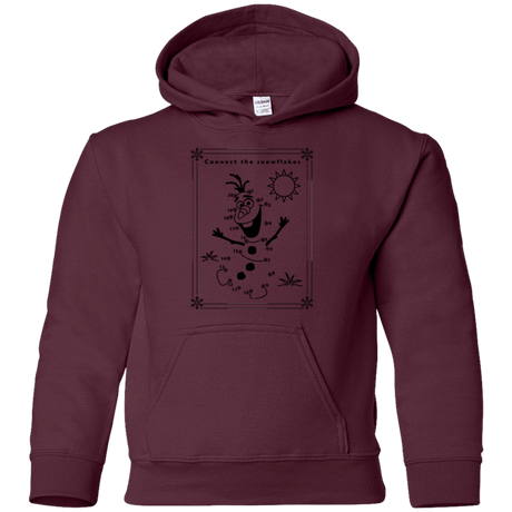 Sweatshirts Maroon / YS Connect the snowflakes Youth Hoodie