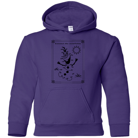Sweatshirts Purple / YS Connect the snowflakes Youth Hoodie