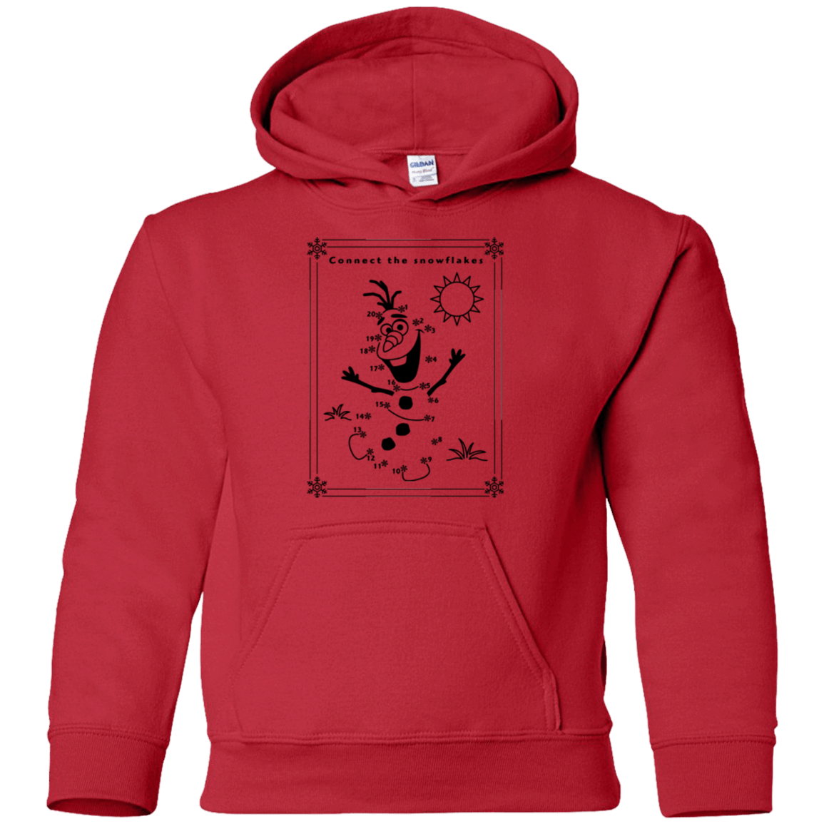 Sweatshirts Red / YS Connect the snowflakes Youth Hoodie