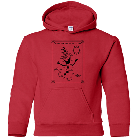 Sweatshirts Red / YS Connect the snowflakes Youth Hoodie