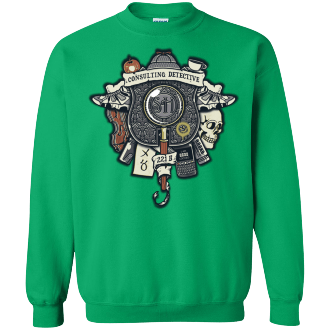 Sweatshirts Irish Green / Small Consulting Detective Crewneck Sweatshirt