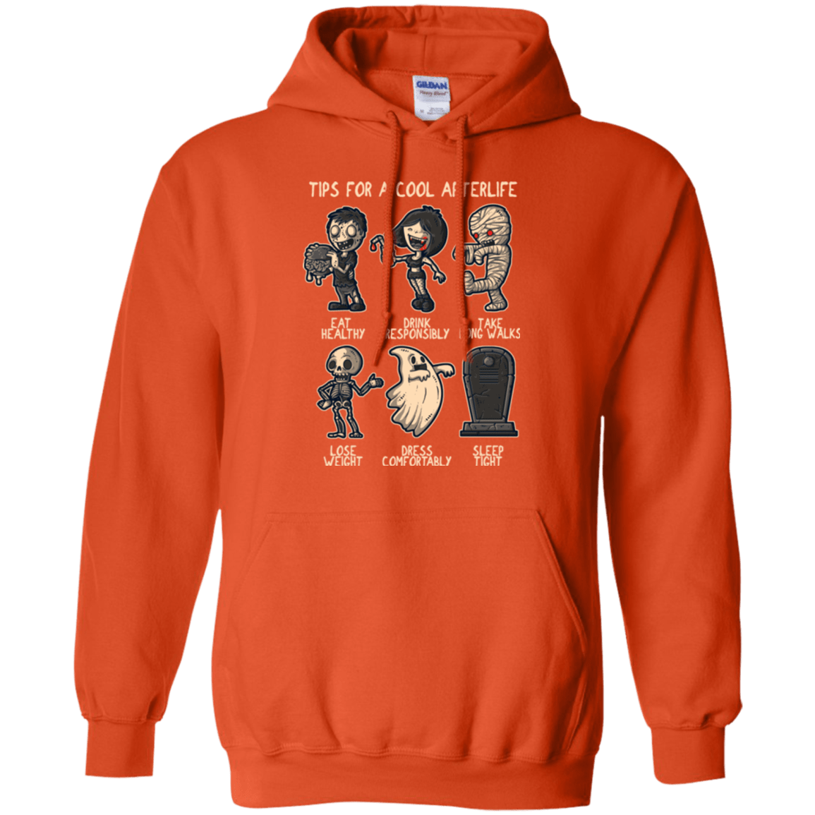 Sweatshirts Orange / Small Cool Afterlife Pullover Hoodie