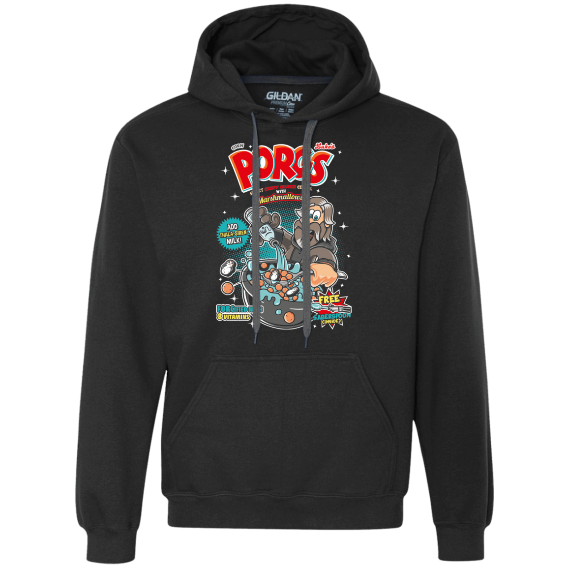 Sweatshirts Black / S Corn Porgs Premium Fleece Hoodie