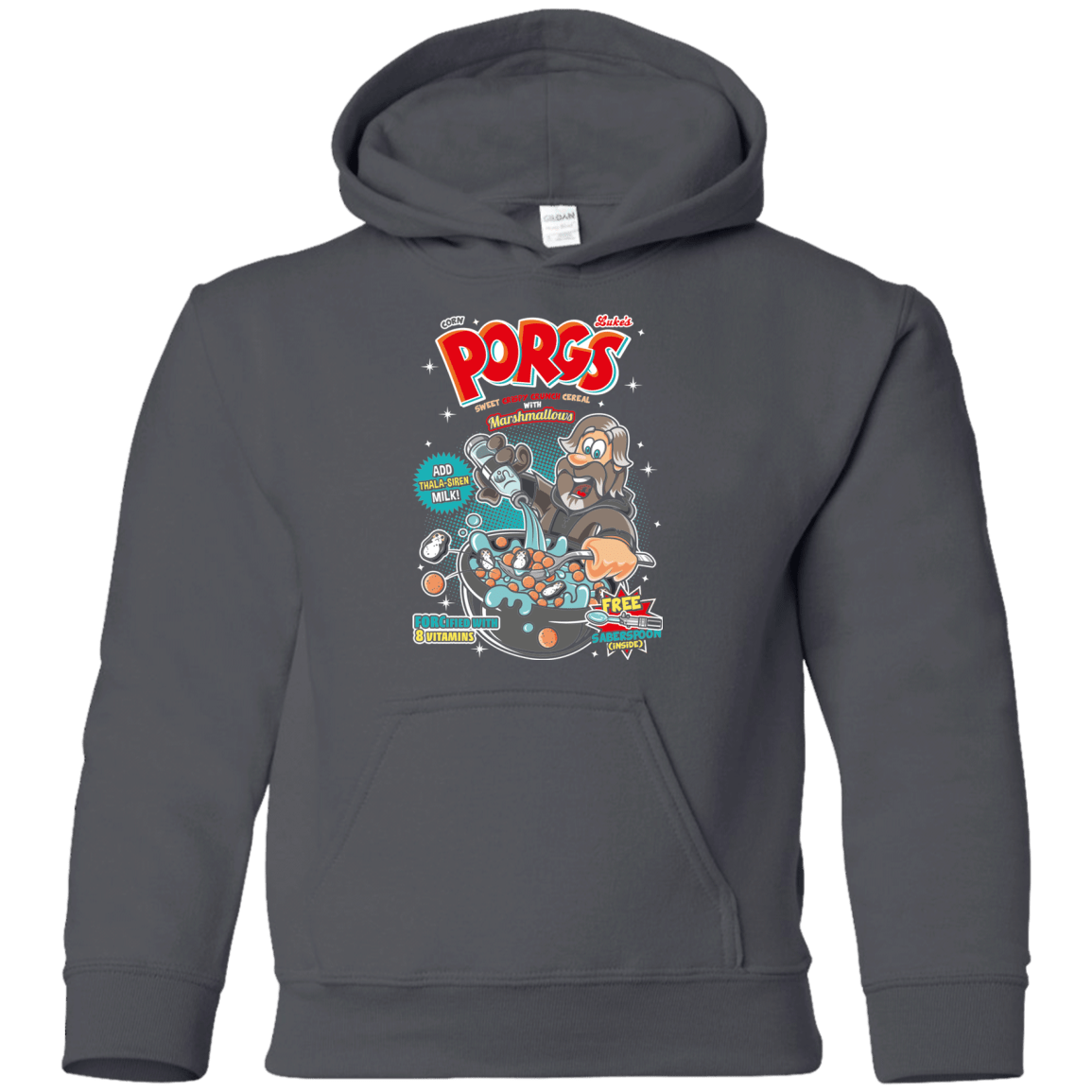 Sweatshirts Charcoal / YS Corn Porgs Youth Hoodie
