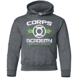 Sweatshirts Dark Heather / YS Corps Academy Youth Hoodie