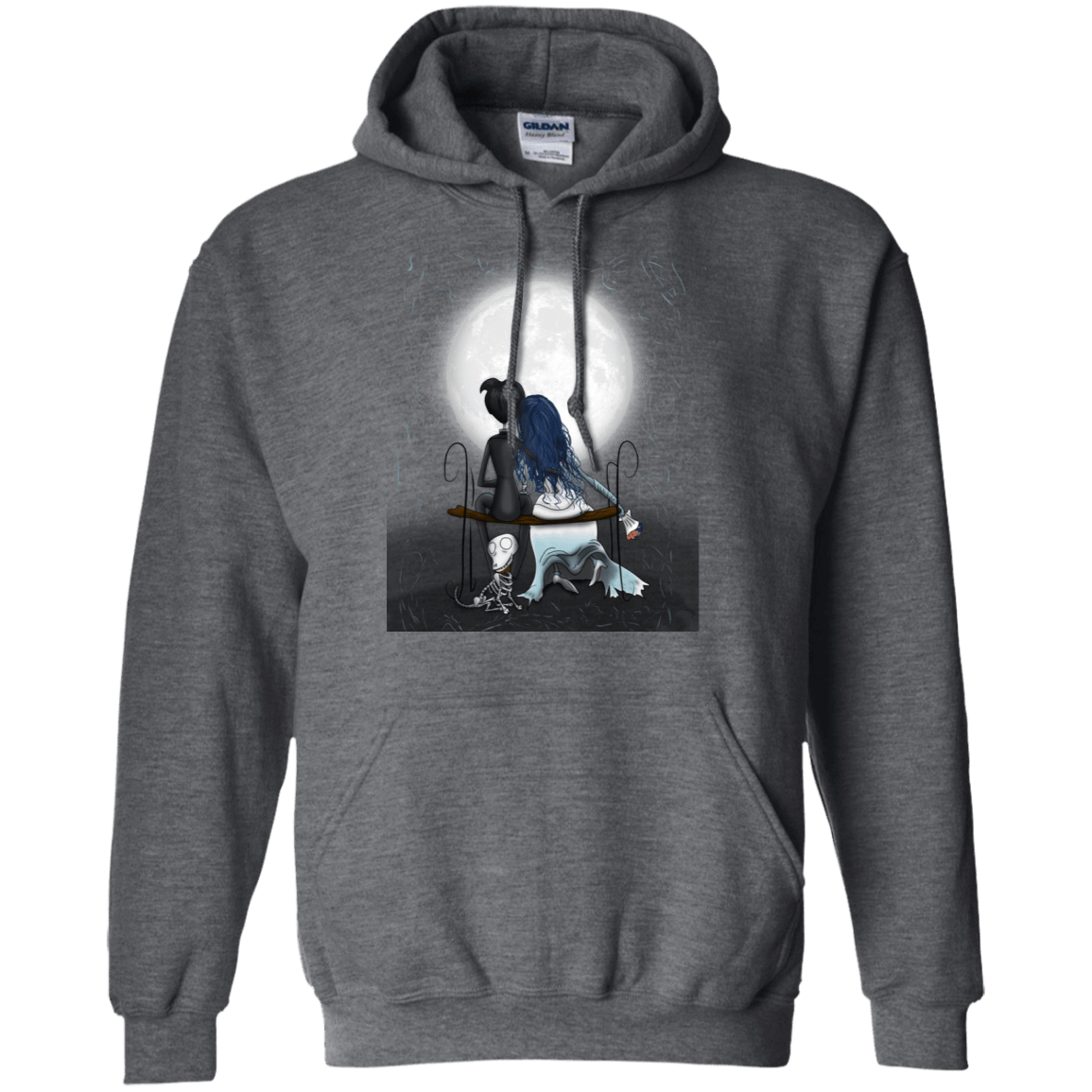 Sweatshirts Dark Heather / S Corpse Bride Love Pullover Hoodie
