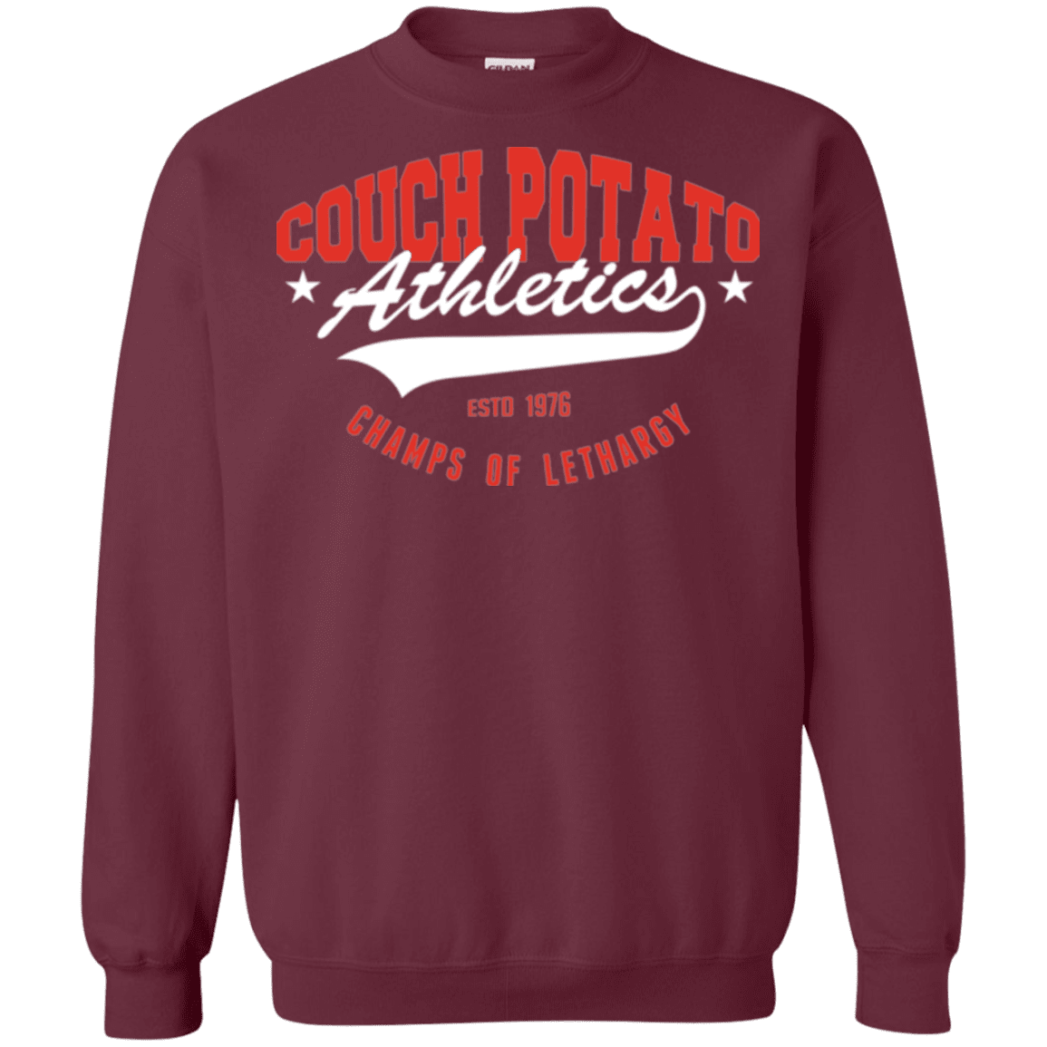 Sweatshirts Maroon / Small Couch Potato Crewneck Sweatshirt