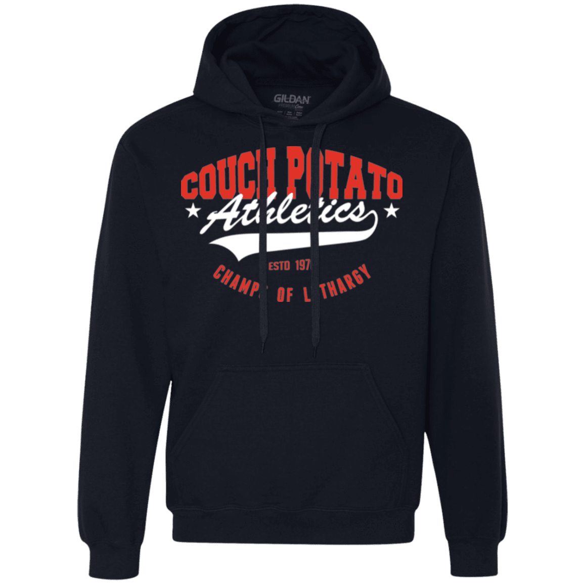 Sweatshirts Navy / Small Couch Potato Premium Fleece Hoodie