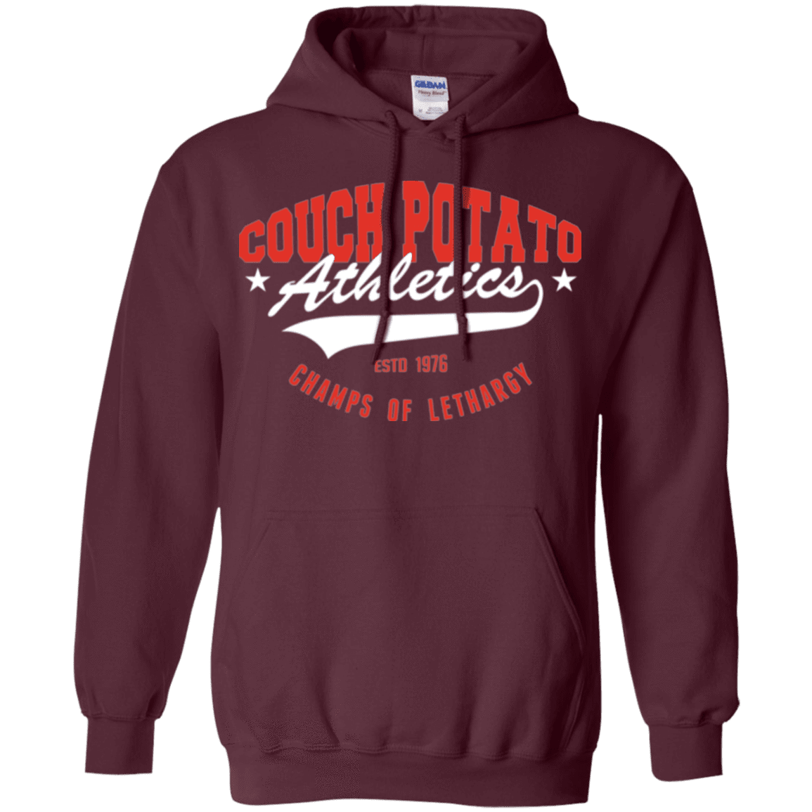 Sweatshirts Maroon / Small Couch Potato Pullover Hoodie