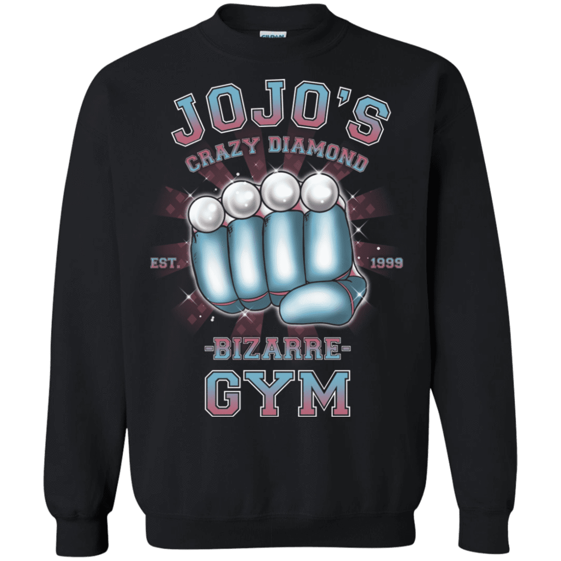 Sweatshirts Black / S Crazy Diamond Gym Crewneck Sweatshirt