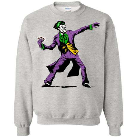 Sweatshirts Ash / Small Crime Clown Banksy Crewneck Sweatshirt