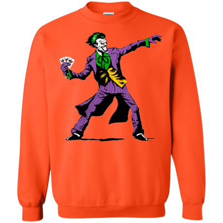 Sweatshirts Orange / Small Crime Clown Banksy Crewneck Sweatshirt