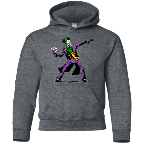 Sweatshirts Dark Heather / YS Crime Clown Banksy Youth Hoodie