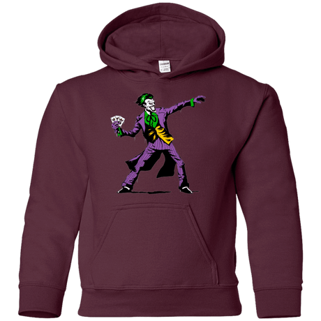 Sweatshirts Maroon / YS Crime Clown Banksy Youth Hoodie