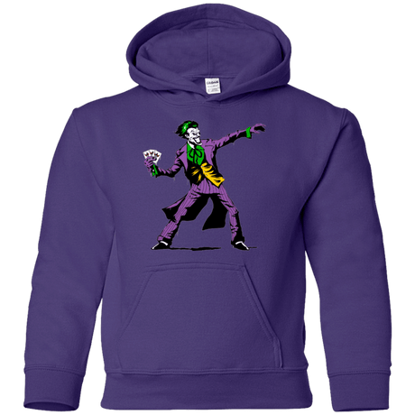 Sweatshirts Purple / YS Crime Clown Banksy Youth Hoodie