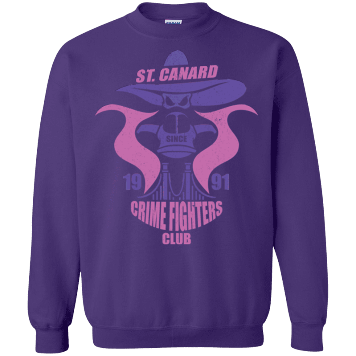 Sweatshirts Purple / Small Crime Fighters Club Crewneck Sweatshirt