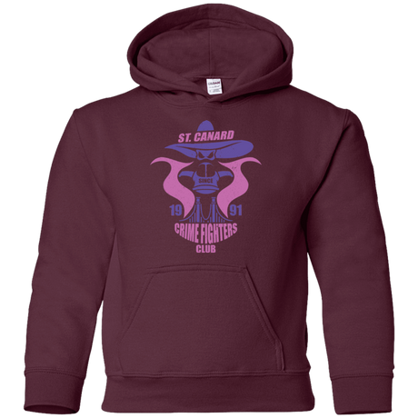 Sweatshirts Maroon / YS Crime Fighters Club Youth Hoodie