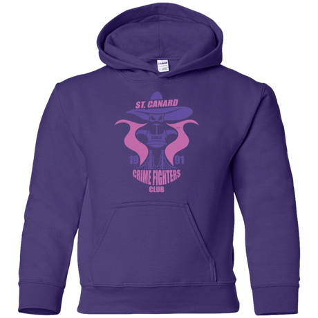 Sweatshirts Purple / YS Crime Fighters Club Youth Hoodie