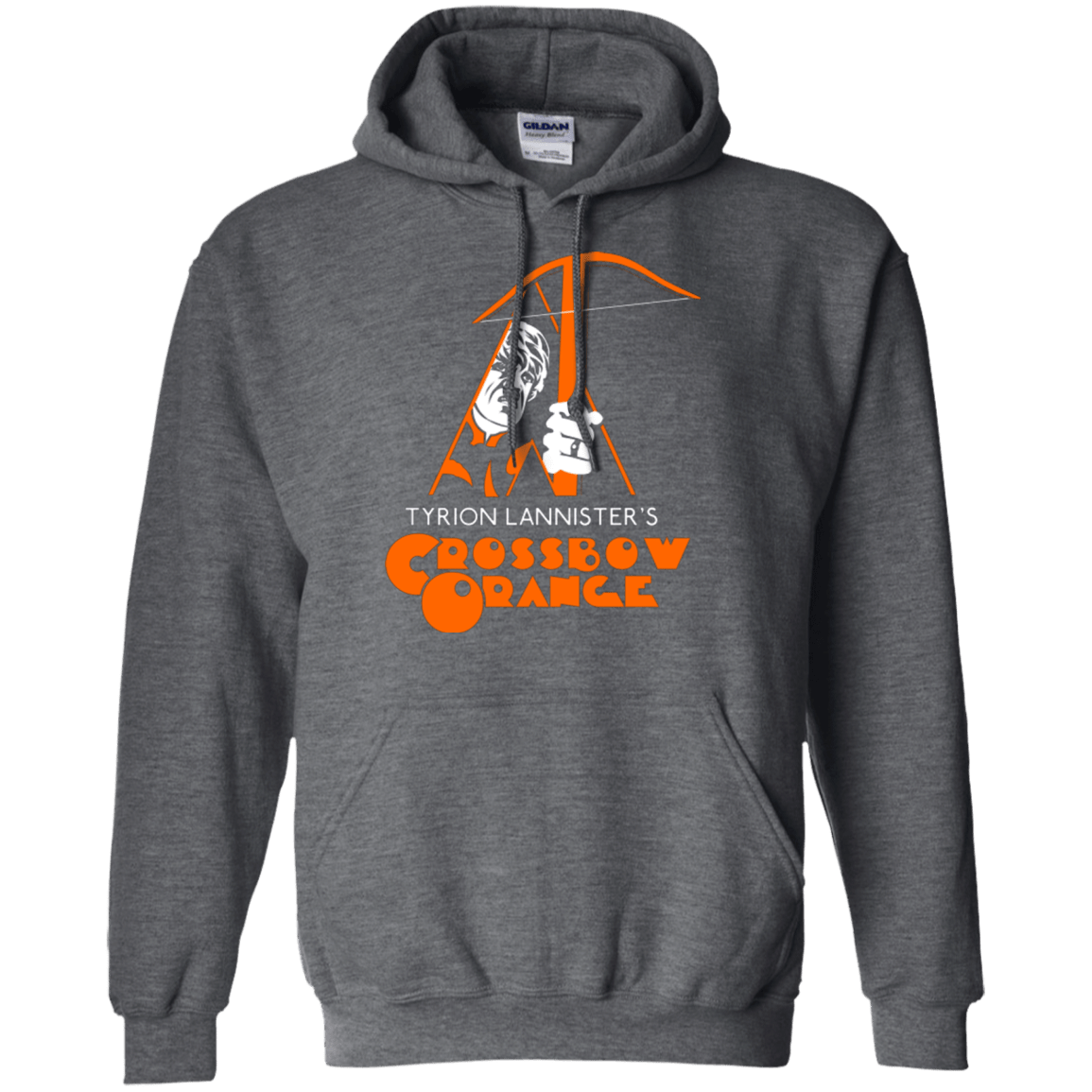 Sweatshirts Dark Heather / Small Crossbow Orange Pullover Hoodie