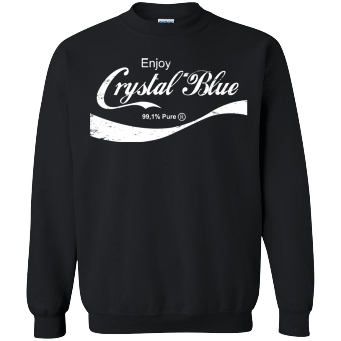 Sweatshirts Black / Small Crystal Blue Coke Crewneck Sweatshirt