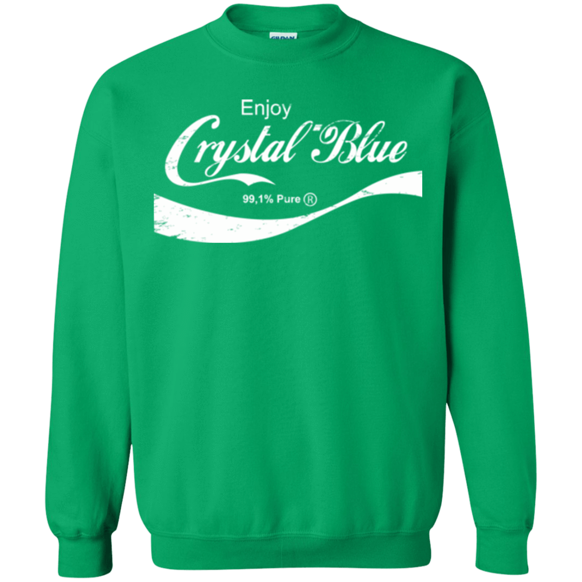 Sweatshirts Irish Green / Small Crystal Blue Coke Crewneck Sweatshirt