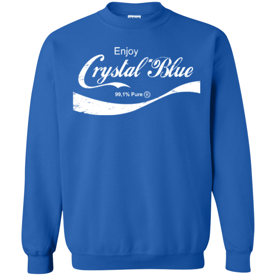Sweatshirts Royal / Small Crystal Blue Coke Crewneck Sweatshirt
